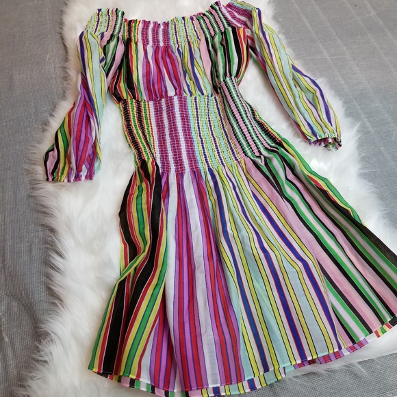 Robe Diane Von Furstenberg - Taille 12 - Imprimé Pointillé Texture Eden - Sans Manches - Multi-couleurs - Neuf Avec étiquettes